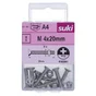 Boulon tete fraisee 4x20 inox A4 lot de 8 pieces
