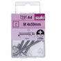 Boulon poelier 4x50 inox A4 lot de 4 pieces