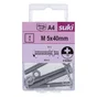 Boulon poelier 5x40 inox A4 lot de 4 pieces
