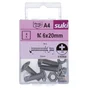 Boulon poelier 6x20 inox A4 lot de 4 pieces