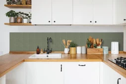 Plaque credence adhesive murale wall tiles 15x15 ciment vert lot de 6