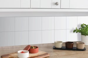 Plaque credence adhesive murale wall tiles 15x15 ciment blanc lot de 6