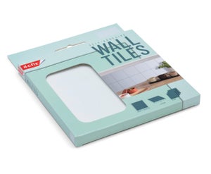 Plaque credence adhesive murale wall tiles 15x15 ciment blanc lot de 6