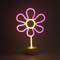 Lampe Petunia, pvc, blanc, H.30.8 cm, LED