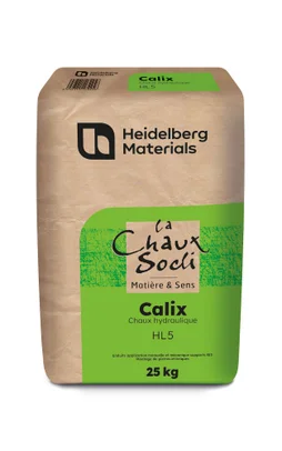 Chaux hydraulique CALIX, 25 kg, CALCIA