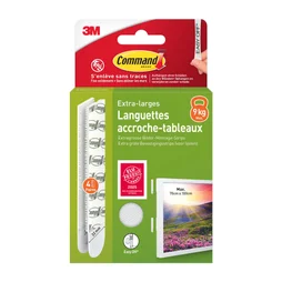 Lot de 4 Languette adhésive blanc Command 3M