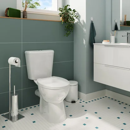 Pack WC à poser sortie horizontal sans bride (sans rebord) Essential SENSEA