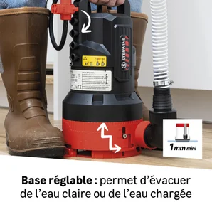 Pompe d'évacuation eau claire et chargée STERWINS Pompe sterwins evacuation 3en1
