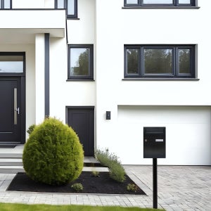 Boîte à colis normalisée ECLIPSE acier noir mat RENZ, 1 porte extérieure
