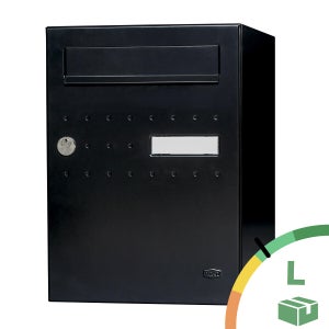 Boîte à colis normalisée ECLIPSE acier noir mat RENZ, 1 porte extérieure