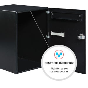 Boîte à colis normalisée ECLIPSE acier anthracite mat RENZ, 1 porte extérieure