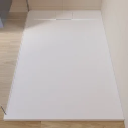 Receveur de douche extraplat, résine, blanc L.160 x l.90 cm, Neo