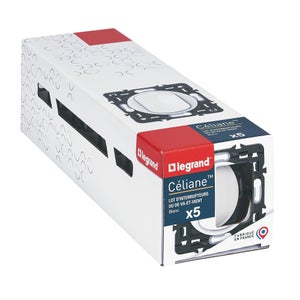 Lot de 5 interrupteurs va-et-vient compo CELIANE noir
