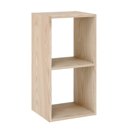 Cube de rangement SPACEO Kub blanc 2x1 cases H70.5xL36 x P31.7cm