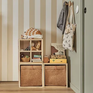 Cube de rangement SPACEO Kub blanc 2x1 cases H70.5xL36 x P31.7cm