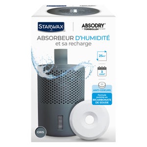 Absorbeur d'humidité STARWAX Gris avec 1 tablette 500g, 25 m²