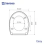 Abattant wc thermodur easy frein chute declip noir sensea