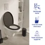 Abattant wc thermodur easy frein chute declip noir sensea