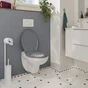 Abattant wc polypropylene essential sans fonction gris sensea