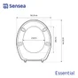 Abattant wc polypropylene essential sans fonction gris sensea