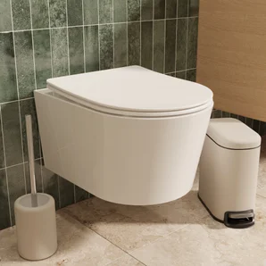 Abattant wc thermodur remix forme d frein de chute declip blanc sensea