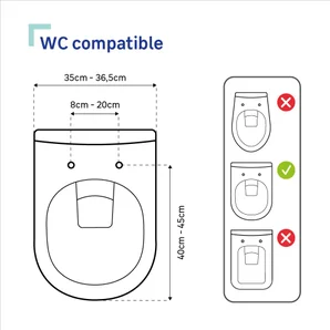 Abattant wc thermodur remix forme d frein de chute declip blanc sensea