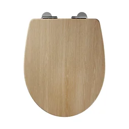 Abattant wc bois compresse purity frein de chute declip chene sensea
