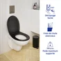 Abattant wc thermodur remix frein chute declip noir sensea