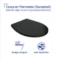 Abattant wc thermodur remix frein chute declip noir sensea