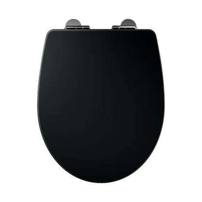 Abattant wc bois compresse purity frein de chute declip noir sensea