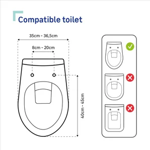 Abattant wc thermodur remix frein chute declip bleu celadon sensea