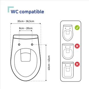 Abattant wc thermodur remix frein chute declip bleu celadon sensea