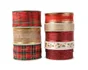 Couronne intérieur sapin artificiel givre baies rouges/pommes pin d40/h9cm