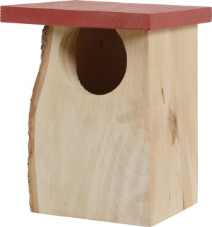 Nid rouge gorge bois massif 17mm hut d85 18x17x24cm/17mm rouge Zolux