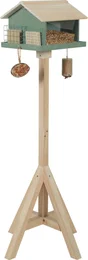 Mangeoire oiseaux du jardin sur pied flora xl 54x54x140cm sauge Zolux