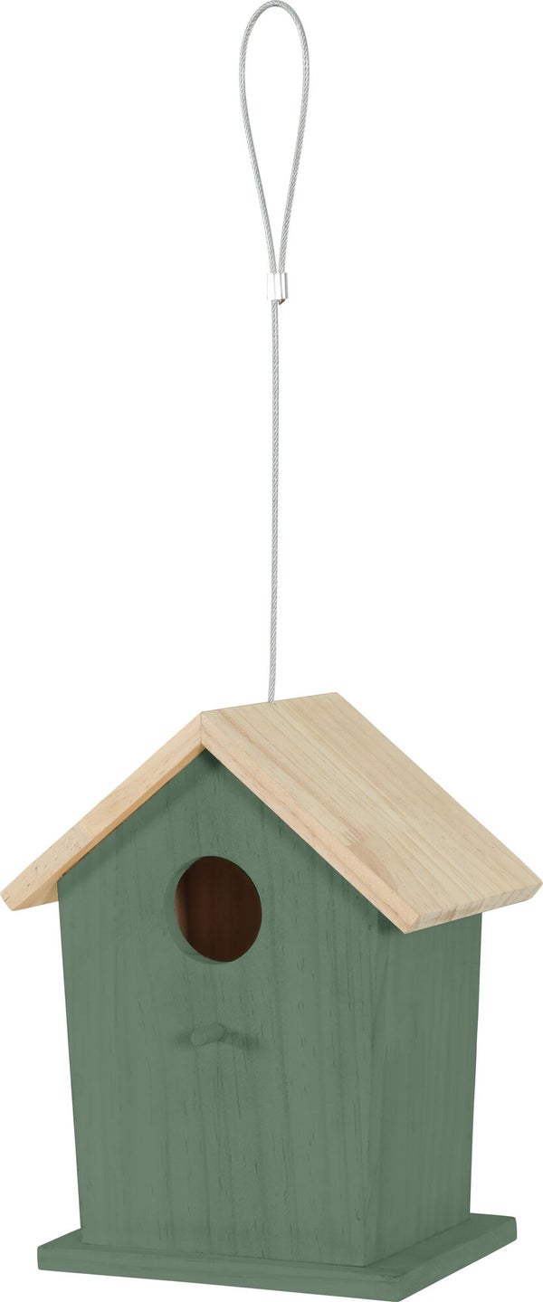 Nid oiseaux du jardin bois flora 2 150x190x228mm sauge Zolux