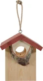 Mangeoire oiseaux du jardin bois 17mm hut l 205x210x215cm rouge Zolux