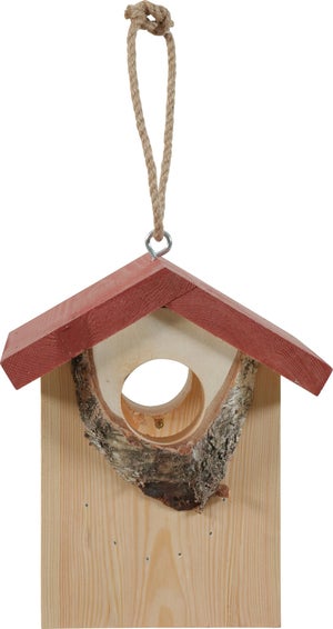 Mangeoire oiseaux du jardin bois 17mm hut l 205x210x215cm rouge Zolux