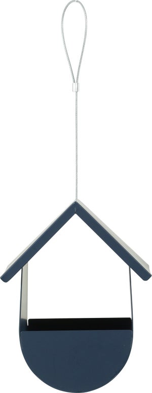 Mangeoire oiseaux du jardin cabane metal 135x120x325mm marine Zolux