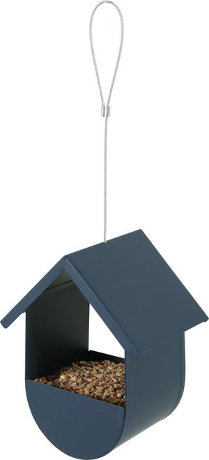 Mangeoire oiseaux du jardin cabane metal 135x120x325mm marine Zolux
