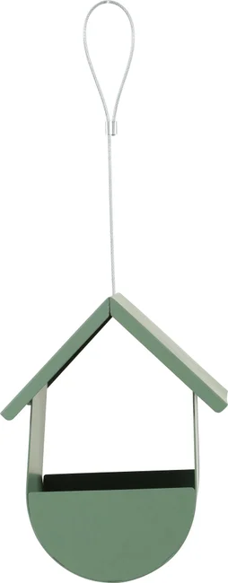 Mangeoire oiseaux du jardin cabane métal 135x120x325mm sauge Zolux