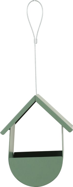 Mangeoire oiseaux du jardin cabane metal 135x120x325mm sauge Zolux