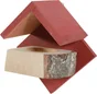 Mangeoire oiseaux du jardin bois 17mm hut m 250x165x275mm rouge Zolux