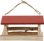 Mangeoire oiseaux du jardin bois 17mm hut xl 360x225x245mm rouge Zolux