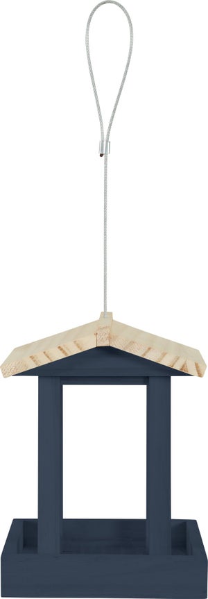 Mangeoire oiseaux du jardin bois flora 1 14x14x19cm marine Zolux