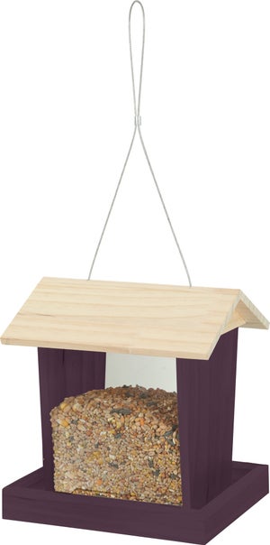 Mangeoire oiseaux du jardin bois flora 3 200x219x236mm cerise Zolux