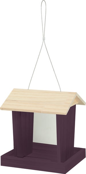 Mangeoire oiseaux du jardin bois flora 3 200x219x236mm cerise Zolux