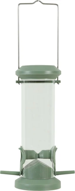 Mangeoire oiseaux du jardin silo 2 perchoirs 87x130x325mm sauge Zolux