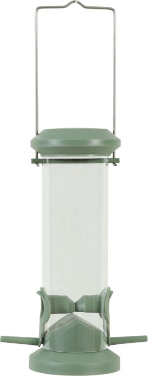 Mangeoire oiseaux du jardin silo 2 perchoirs 87x130x325mm sauge Zolux