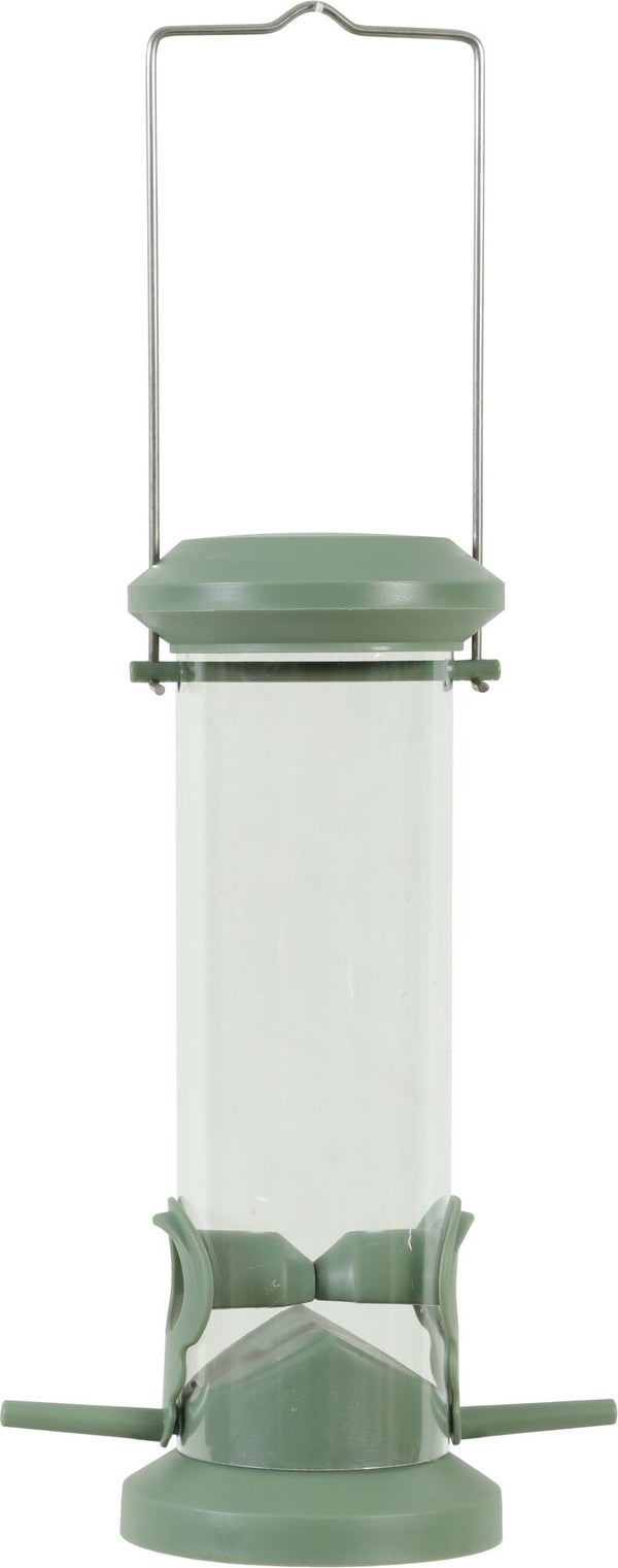 Mangeoire oiseaux du jardin silo 2 perchoirs 87x130x325mm sauge Zolux